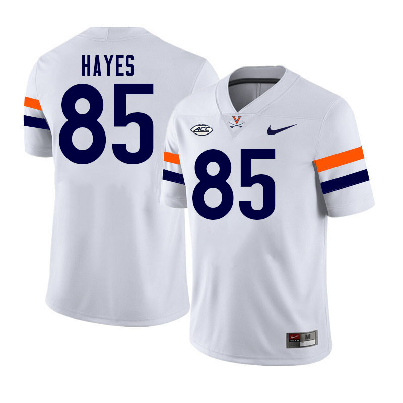 Virginia Cavaliers #85 Jewett Hayes College Football Jerseys Stitched-White